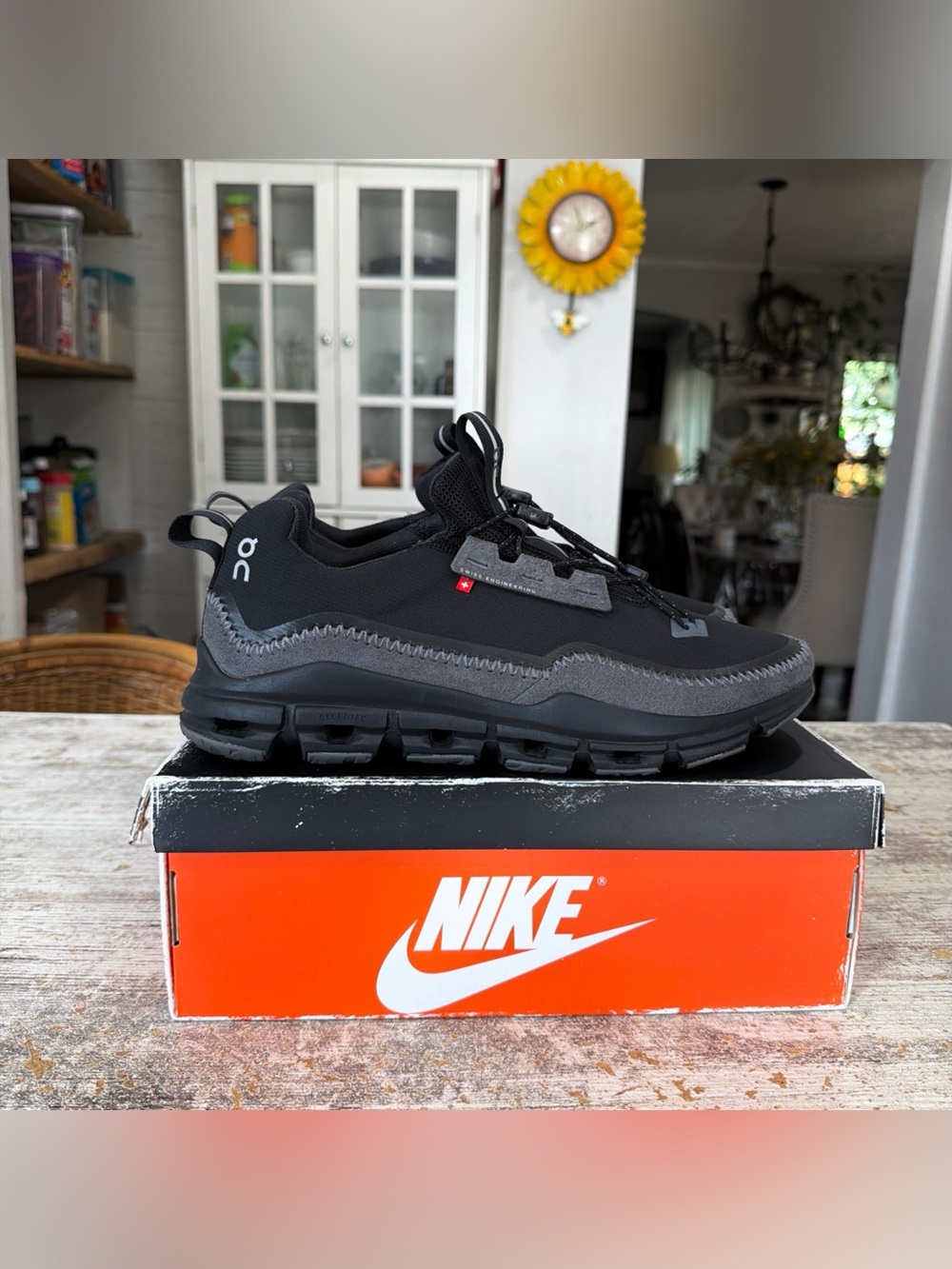 ON Cloud Cloudaway Waterproof Running Hiking Shoes Black Mens Size 10.5
